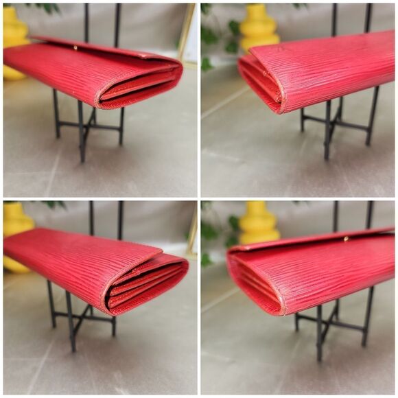 Authentic Louis Vuitton Porte Monnaie Tresor Epi Wallet With Conversion Chain - Picture 16 of 17